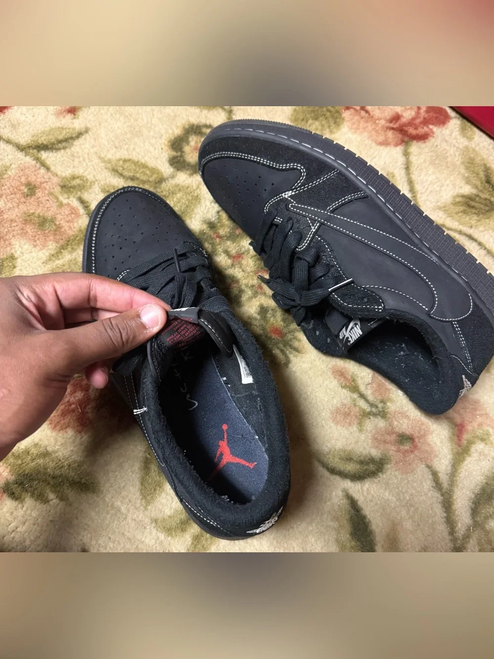 Size 14 Nike Air Jordan 1 Low OG SP x Travis Scott Phantom Black DM7866-001